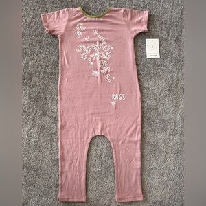 🌶️ NWT Pink RAGS Baby Romper. Size 2T